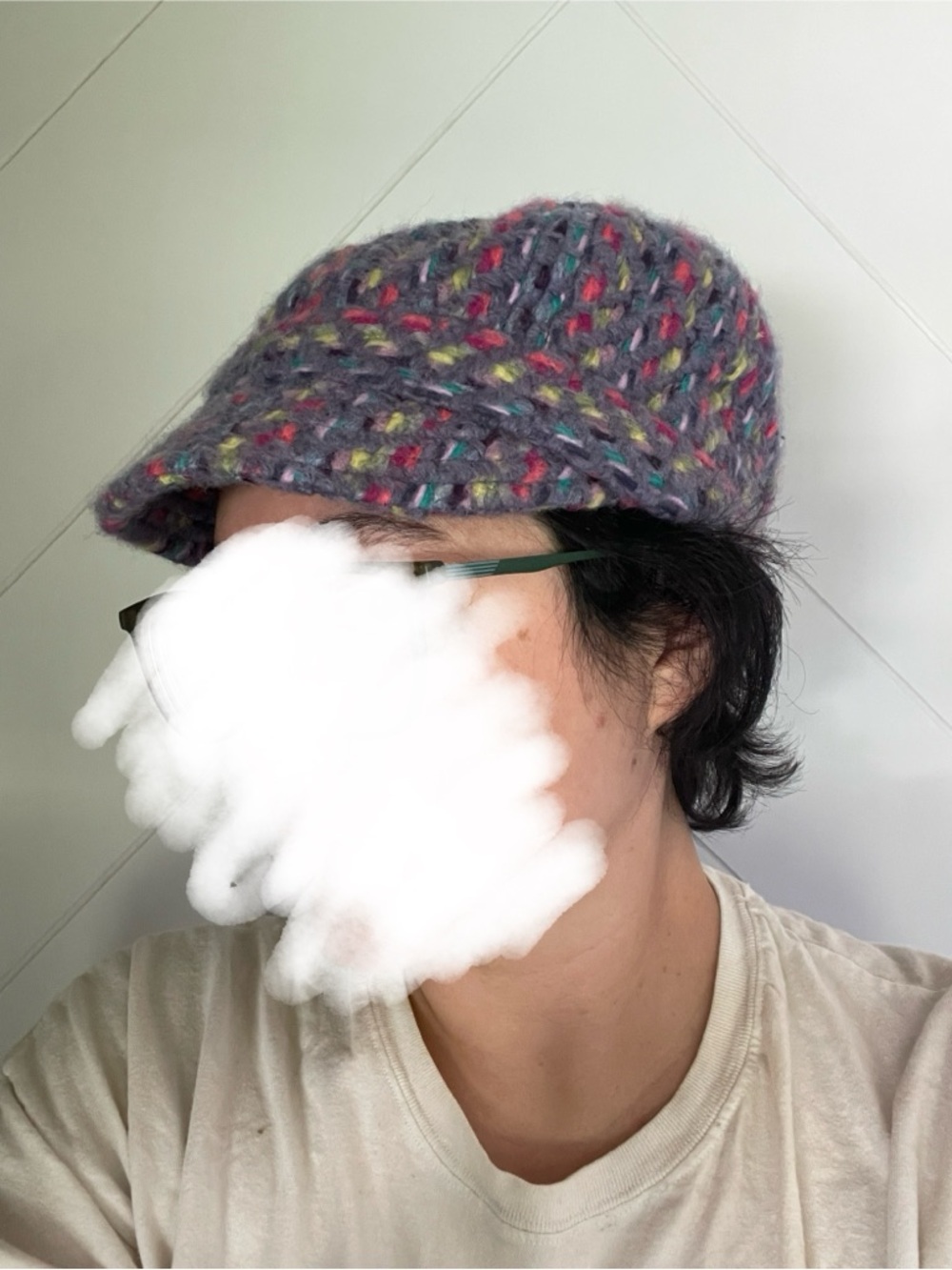 Wool Multicolor Knit Cap